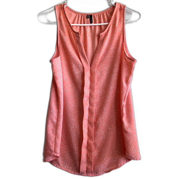 Maurices Tops - MAURICES Women's Sleeveless‎ Orange Blouse Size S 100% Polyester